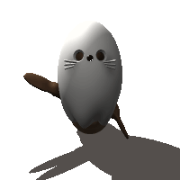 Claude Fable 5.1: California sea lion in a Halloween costume