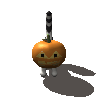 Claude Fable 5.1: Ringtail dressed as jack o lantern