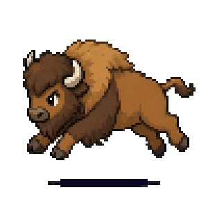 Gemini 4 Argon: American bison in motion