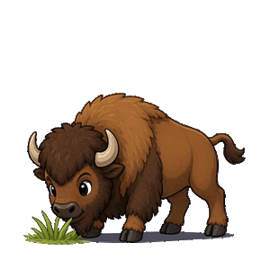 Gemini 4 Argon: American bison doing a natural behavior