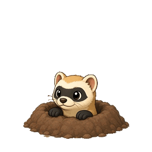 Gemini 4 Argon: Black-footed ferret doing a natural behavior