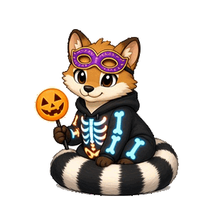 Gemini 4 Argon: Ringtail in a Halloween costume