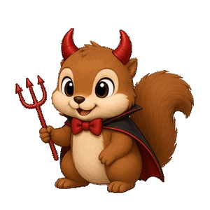 Gemini 4 Argon: Northern flying squirrel in a Halloween costume