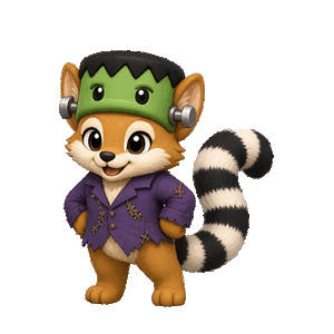 Gemini 4 Argon: Ringtail dressed as frankenstein