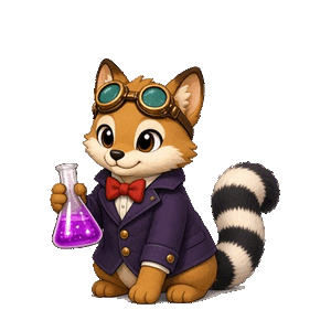 Gemini 4 Argon: Ringtail dressed as mad scientist