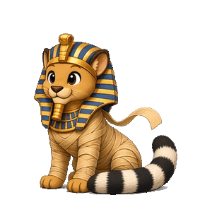 Gemini 4 Argon: Ringtail dressed as mummy