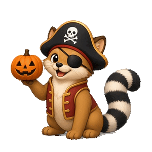 Gemini 4 Argon: Ringtail dressed as pirate