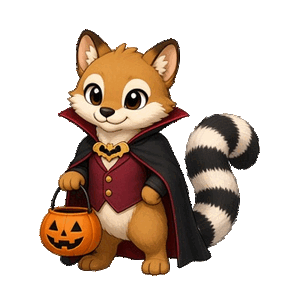 Gemini 4 Argon: Ringtail dressed as vampire