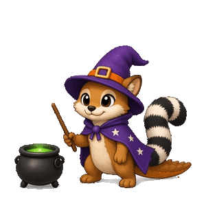 Gemini 4 Argon: Ringtail dressed as wizard